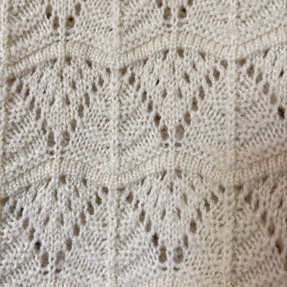 Large cream colored crocheted sweater by Spiegel’s together - Picture 3 of 4